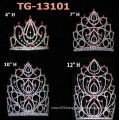 Beauty Queen Red Stone Pageant Crown